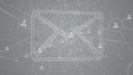 Poster - Cluster forming center expanding to envelope, avatars linking nodes and dissolving network