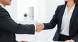 © Creative Hero - Business partners shaking hands in agreement handshake partnership