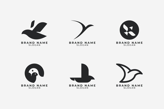 Minimalist Bird Logo Collection for Business and Company. Simple, Modern, Creative and Easy to Use Brand Identity Design