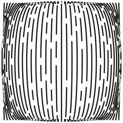 Fototapete - Vertical line pattern. Abstract Vector illustration. Geometric optical design. Black white background.