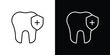 © Opps - Dental insurance icon Logo Template. lianer pictogram set.