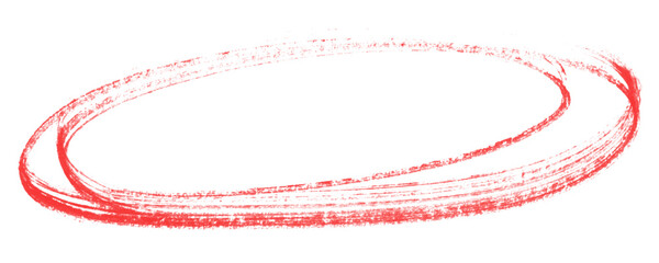 Poster - Red Hand Drawn Line Circles Frames in Marker Brushstroke Style for Design Elements Highlighting and Underlining Text Isolated on a Transparent or White Background
