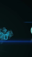Poster - Animation of clock over digital city model