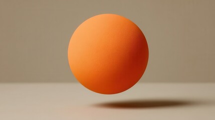 Poster - Orange sphere on a neutral backdrop.