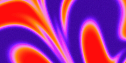 Fototapete - Blurred abstract background. Gradient stains in red and blue colors. Liquid illustration. Noise texture. Colorful gradient. Futurism style
