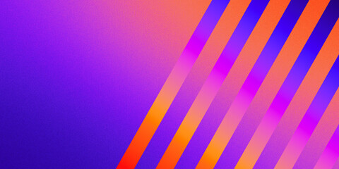 Poster - Abstract blurred background with gradient and smooth lines. orange and blue palette. straight lines. noise texture. geometric. background for banner or website.