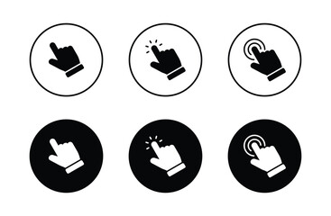 Poster - Hand pointer icons. Pointer click icon vector	