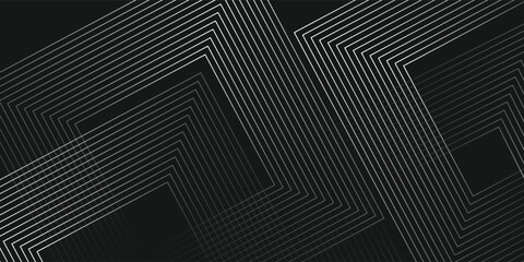 Poster - Dark black abstract background for presentation design. Simple black abstract banner background. futuristic geometric vector illustration