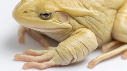 Poster - Close-up of a pale yellow frog.