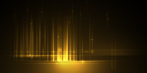 Poster - Vector abstract light gold effect, flow line, motion pattern and golden gradient color for luxury wallpaper, template banner, futuristic background. Illustration modern graphic design with space