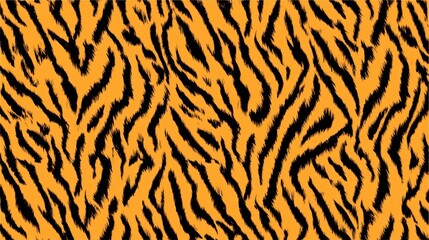 Poster - Tiger print pattern in orange and black.