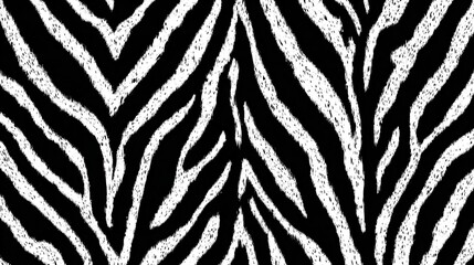 Poster - Black and white zebra print pattern.