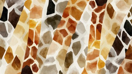 Poster - Abstract giraffe skin pattern design in muted tones.