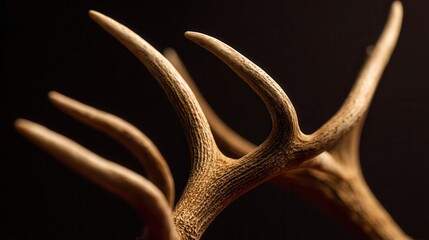 Poster - Close-up view of deer antlers.