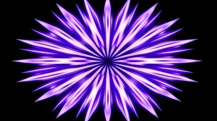 Poster - Abstract, vibrant floral design in purple and white.