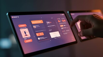 Interactive data exploration on a digital tablet, enhancing user experience and interface design