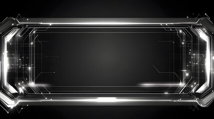 Poster - Abstract graphic design with glowing lines and geometric shapes.