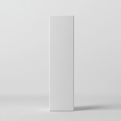Fototapete - Blank white rectangular box against a neutral background.