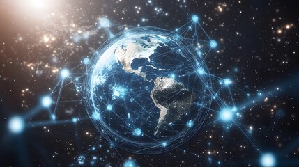 Poster - Global network interconnectedness of the planet earth.