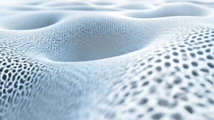 macro view of a porous undulating surface with rounded shapes and irregular openings