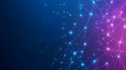 Aufkleber - Abstract network graphic with vibrant color gradients.