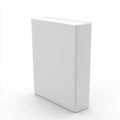 Fototapete - Blank white rectangular box on a white background.
