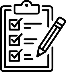 Poster - Checklist with checkmarks and pencil icon for task completion and planning