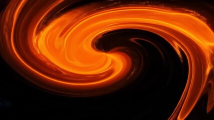 Poster - Fiery orange swirl abstract background with glowing energy, dynamic movement, and vibrant light, featuring intense heat, swirling patterns, dramatic effects, and modern digital art for captivating