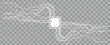 © ausmile - Abstract circuit lines with microchip design on transparent background, perfect for technology and computing concepts.