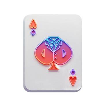 A stylized ace of spades features a suit jacket design in vibrant, gradient colors, creating a modern and playful aesthetic for digital art and gambling themes.