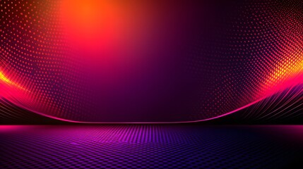 Poster - Vibrant abstract design with dynamic lines and glowing dots.