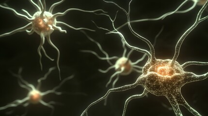 Poster - Detailed view of interconnected neurons.