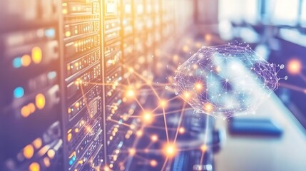 Poster - A network of interconnected servers.