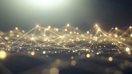 Poster - Abstract network design with glowing connections.