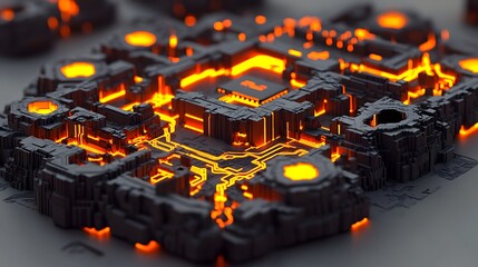 Poster - Intricate, glowing circuitry design.