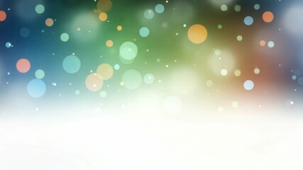 Poster - A mesmerizing bokeh background features a soft, colorful array of blurred lights, creating a festive and abstract atmosphere