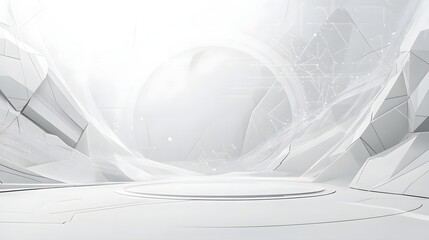 Aufkleber - Abstract architectural interior design in grayscale.