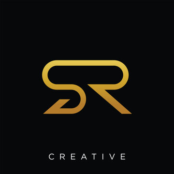 sr Logo vector luxury icon elegant symbol modern creative