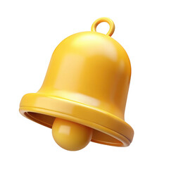 Aufkleber - 3d yellow bell icon isolated on transparent background
