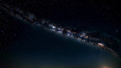 Wall Mural - milky in the night sky with a bright star in the background