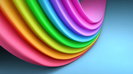 Poster - Colorful abstract background with layered rainbow waves creating vibrant and dynamic visual effect