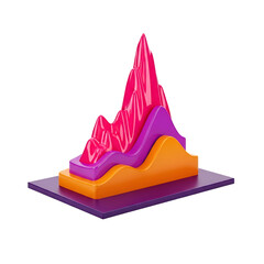 Aufkleber - 3d rendering vector icon of layered graph isolated on transparent background