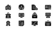 © jennifermasonia - Collection of Black and White Business Icons.