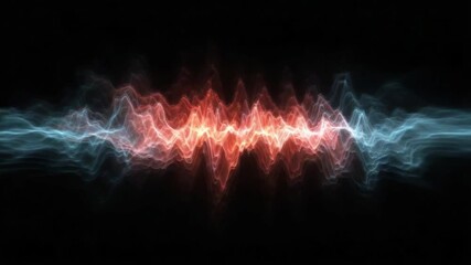 Poster - Abstract Energy Wave: A Symphony of Red and Blue