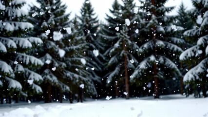 Wall Mural - there is a snow covered field with trees in the background