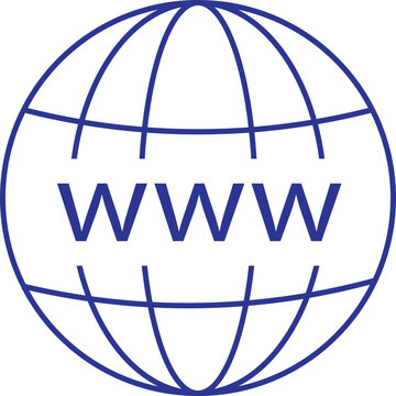 3D globe with WWW symbol representing global internet network and communication