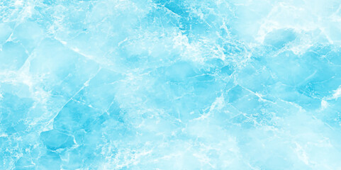 Poster - Showcases a smooth abstract surface with a predominantly light blue color scheme, It features a marbled texture with swirling patterns, The effect is reminiscent of of flowing water or a serene sky.