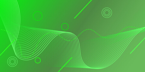 Poster - Abstract green fluid shape modern background with copy space.