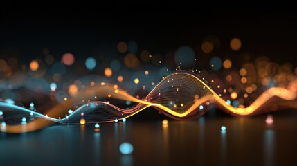 Poster - Abstract colorful waves and lights creating a vibrant, dynamic background for digital projects and presentations.