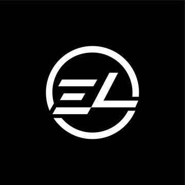 Abstract logo design modern icon symbol, EL initial letter